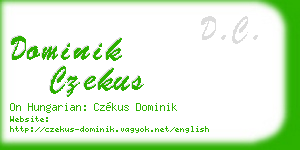 dominik czekus business card